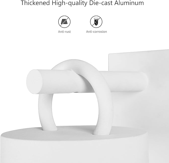 Porch Light White Dusk to Dawn Outdoor Wall Light,13in Large Exterior Lighting Fixture for House Garage Front Door,Waterproof Outside Hanging Lamp E26 Wall Mount Lantern(Bulb Not Include)