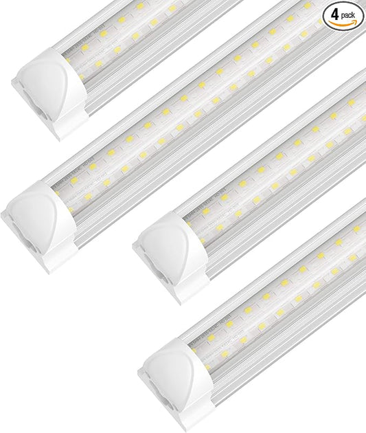 SHINESTAR 4FT Led Shop Lights, 40W 5000LM 5000K LED Shop Light Super Bright 75% Energy-Saving Linkable T8 Light Tube Integrated Fixture for Workshop Garage Basement, 4 Pack