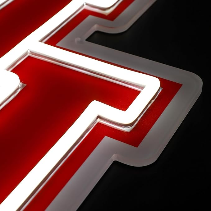 Saturday Neon Officially Licensed NCAA Houston Cougars LED Neon Light Up Sign, 15" x 14.77" - Perfect for Fans and Alumni