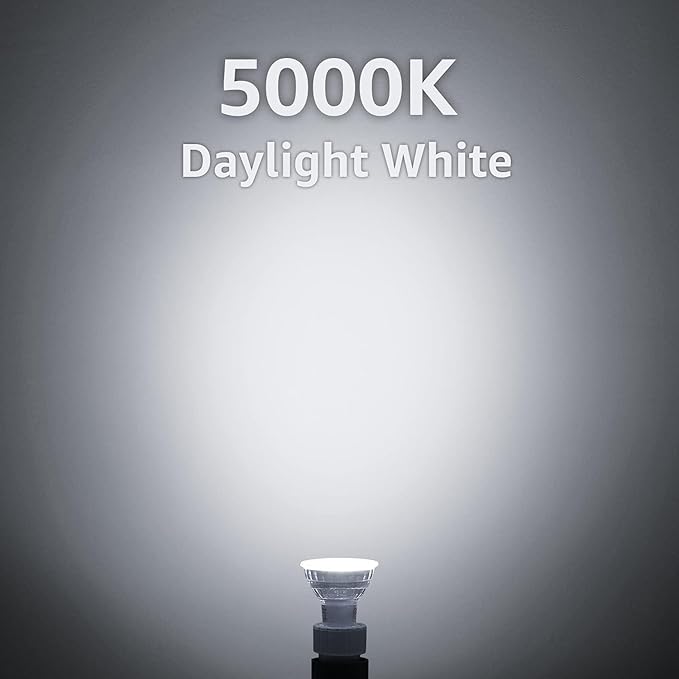 MASTERY MART GU10 LED Light Bulbs Dimmable, 50 Watt Halogen Equivalent 5.5W MR16 Spot, 400lm 40° Beam Angle Flood Light Bulbs 5000K Daylight White, 10 Pack