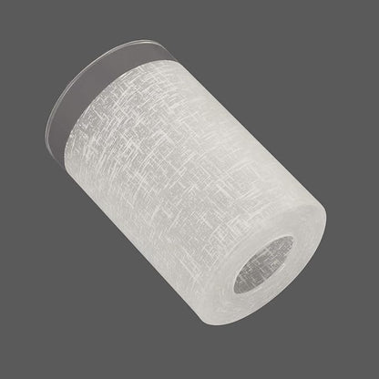 3 Pack White Linen Frosted Glass Lamp Shade, Cylinder Light Fixture Replacement Globe or Cover with 1-5/8-Inch Fitter for Pendant Light Chandelier Wall Sconce G0112