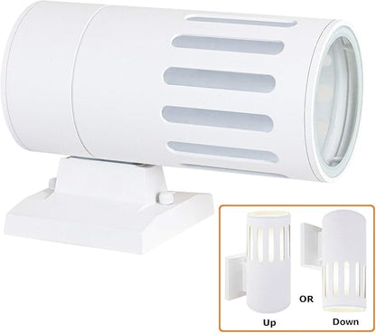 Outdoor Wall Lantern, Exterior Lighting Fixture - ETL Listed, Aluminum Waterproof Wall Mount Cylinder Design - Up/Down Light Fixture for Porch, Backyard or Patio