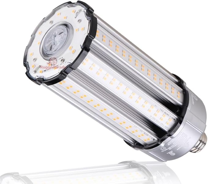 RuggedGrade Aries III 54W LED Corn Bulb | 7,200 Lumens | 3000K Warm White | E26 Base | Dimmable with Built-in 4KV Surge Protection | Indoor/Outdoor Retrofit Light | DLC 5.1 Premium