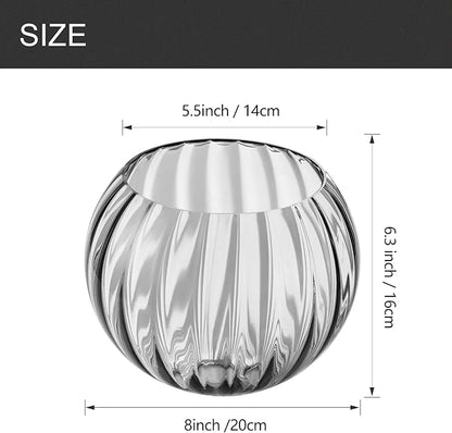 Clear Glass Shade,Replacement Globe & Cover for Lighting Fixture, 8" Diameter, Replacement with 1.65 Inch Fitter for Wall Lamps Chandeliers or Ceiling Light (1, 8Inch - Gray Glass)