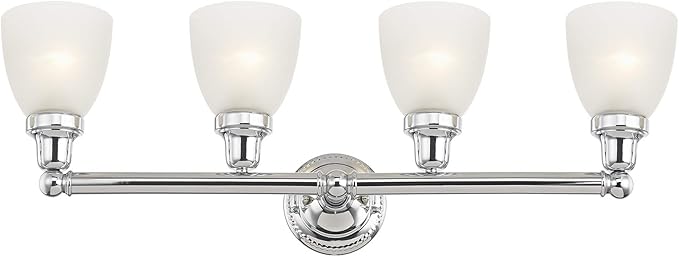 Livex Lighting 1024-05 Classic 4-Light Bath Light, Chrome