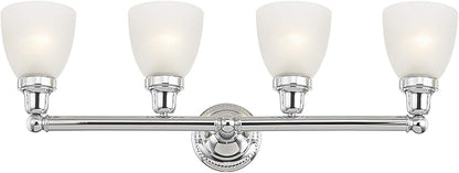 Livex Lighting 1024-05 Classic 4-Light Bath Light, Chrome