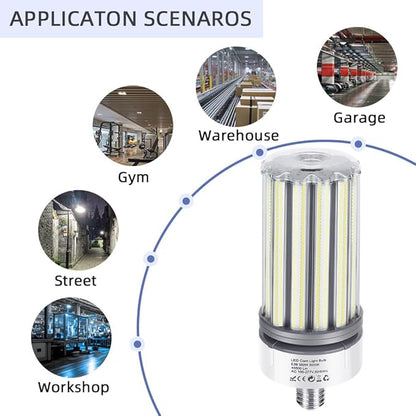 350W LED Corn Bulb 2 Pack, 1100W Equivalent, E39 Mogul Base Bulbs, 45,500 Lumen Replacement Metal Halide/HID/HPS Bulb,5000K Daylight for Garage Warehouse Factory Workshop