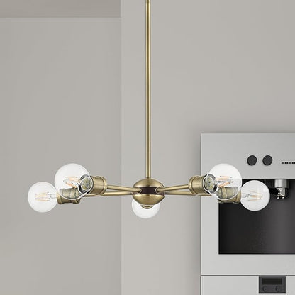 Livex Lighting 46135-80 5 Light Nordic Gray Chandelier