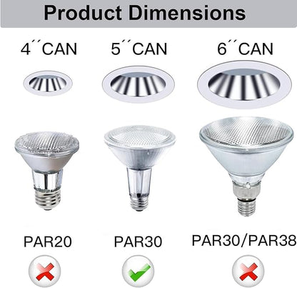PAR30 Long Neck Halogen 39W - 6 Pack PAR30 Flood Light Bulbs E26 Base, PAR 30 Dimmable 2800K Warm White, Long Lasting PAR 30 Halogen Bulb for Accent Lighting, Tracking Light, Recessed Lights