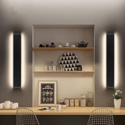 Ralbay 24 inch LED Wall Sconce Lighting, 20W Black Vanity Lights for Bathroom Vanity, Matte Black Modern Warm White 2700-3200K