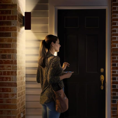 SHIMR Dusk to Dawn Outdoor Lighting 2 Pack, Modern Exterior Lighting Fixtures with Oil Rubbed Bronze Finish, Square Up Down Lights Outdoor for House Patio Garage [ETL Listed]