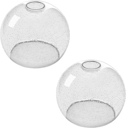 ANYLOVE Hammered Glass Globe Shade，Fixture Replacement Shade,7" Diameter, Replacement with 1.65 Inch Fitter for Wall Lamps Chandeliers or Ceiling Light