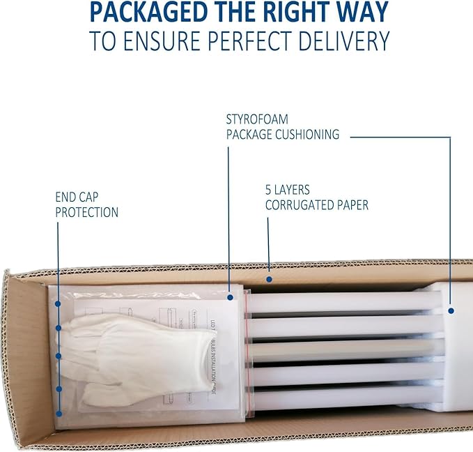 T8 LED Light Bulbs Fluorescent Replacement Ballast Bypass 48inch 4000K Daylight White Double-end Powered Frosted Lamps 10 Pack