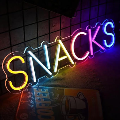 Snacks Neon Sign, Snacks Led Signs, Snacks Wall Led lights, Wall Decor, Snacks Led Lights, Best Gifts, Snacks Neon Signs, Custom Neon Signs Size:23inches