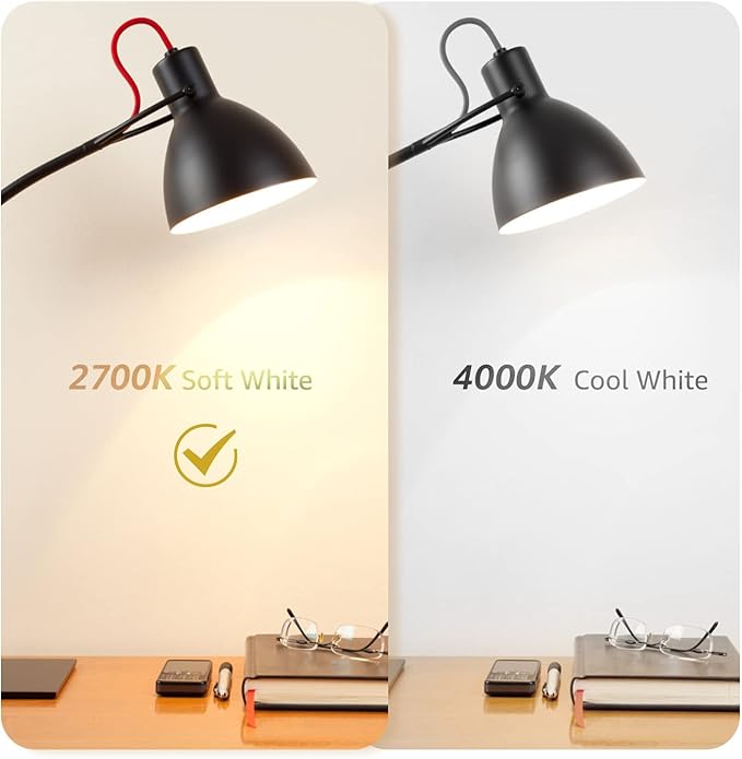 ST19 Dimmable LED Edison Bulb, 5.5W (60W Equivalent) 500LM, CRI 95+, 2700K Soft White, E26 Medium Base, Vintage Filament, Clear Glass, Standard Type A Lamp for Kitchen, Bathroom, Bedroom, 4 Pack