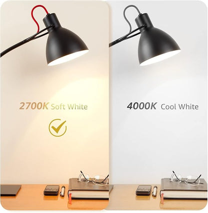 ST19 Dimmable LED Edison Bulb, 5.5W (60W Equivalent) 500LM, CRI 95+, 2700K Soft White, E26 Medium Base, Vintage Filament, Clear Glass, Standard Type A Lamp for Kitchen, Bathroom, Bedroom, 4 Pack