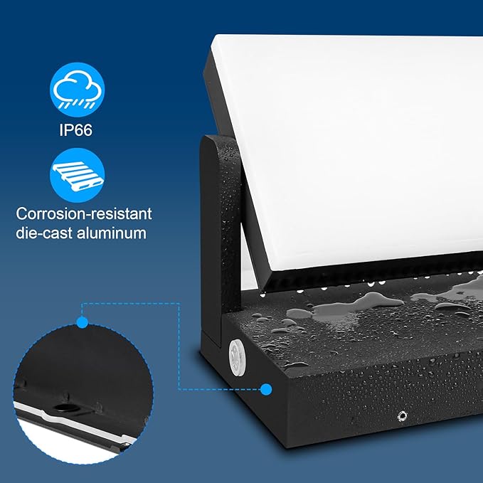 ledmo 150W LED Outdoor Wall Pack Light with Dusk to Down Photocell 360° Rotatable Head Commercial Security Light 21000lm IP68 5000k Floodlight Fixtures for Yard Building Barn Warehouse Shop
