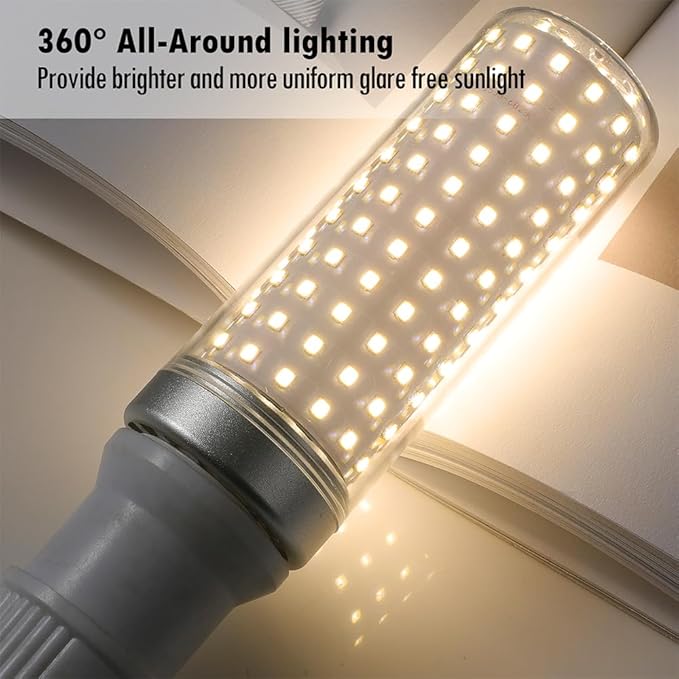E26 LED Bulbs, 40W LED Light Bulbs Equivalent 400W, 3000K Sunset Color Warm Light, Not Dimmable, AC 110-220V, E26 Light Bulbs (2 Pack)