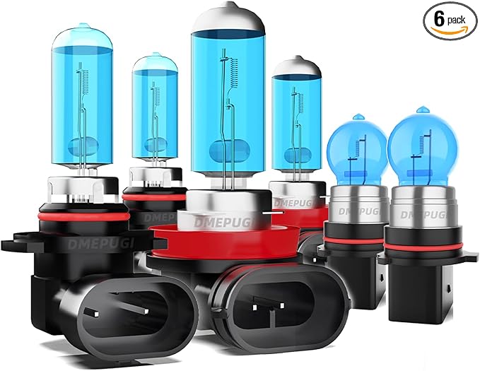 Headlight Bulbs compatible with GMC Yukon 2015-2018 Light Bulb Halogen, 9005/HB3/H10 High Beam+ H11/h8/h9 Low Beam + PSX26W Fog Lights, Super Bright 6000K White,Pack of 6