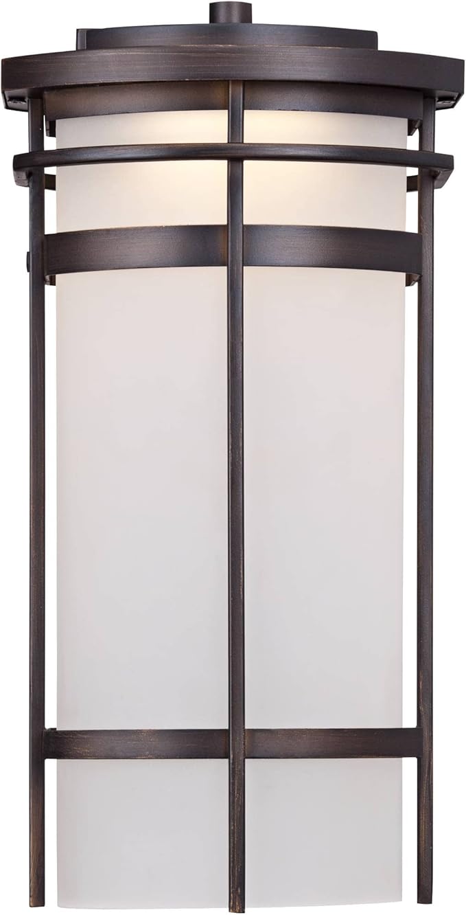 Possini Euro Design Theola Modern Outdoor Wall Light Fixture Bronze LED 12 3/4" Etched Glass Shade for Exterior Barn Deck House Porch Yard Patio Outside Garage Front Door Garden Home Roof Lawn