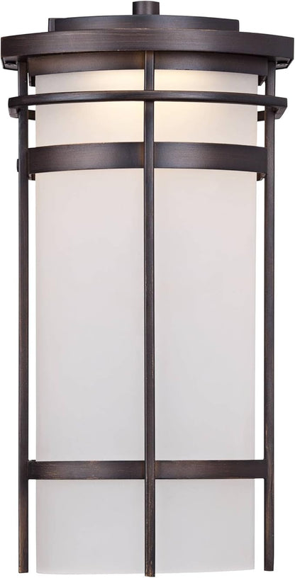 Possini Euro Design Theola Modern Outdoor Wall Light Fixture Bronze LED 12 3/4" Etched Glass Shade for Exterior Barn Deck House Porch Yard Patio Outside Garage Front Door Garden Home Roof Lawn