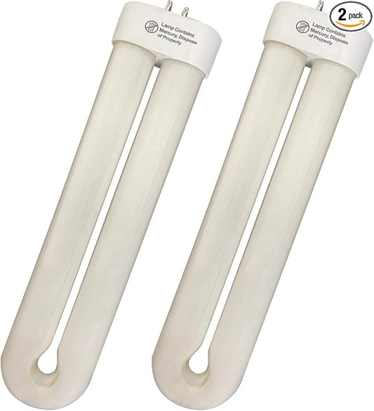 junxing BF190 Replacement Fluorescent Bulbs, Black Light Bulb Compatible with BK-40D, FUL32T8/BL 365nm, U Shape BL Fluorescent lamp,10 inch 32 Watt 2 Pack