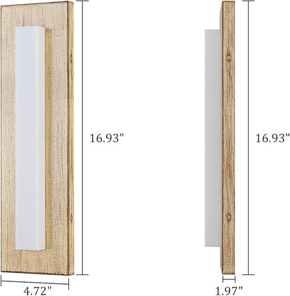 16.9" Modern Outdoor Wall Light 3000K Milky White Acrylic LED Outdoor Sconce Lights Wall Mount Hand-Rubbed Coffee Finish Exterior Lighting Fixtures for House Front Patio Porch Garage