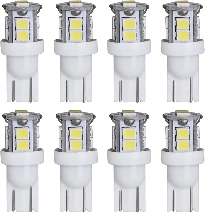 LED Landscape Light Bulbs 1W 12V Cool White 6000K，7W Low Voltage Incandescent Light Bulbs Equivalent，Wedge Base T5 Malibu Bulbs, Garden Light Bulbs, Landscape Bulbs 8 Pack