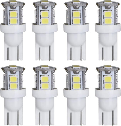 LED Landscape Light Bulbs 1W 12V Cool White 6000K，7W Low Voltage Incandescent Light Bulbs Equivalent，Wedge Base T5 Malibu Bulbs, Garden Light Bulbs, Landscape Bulbs 8 Pack