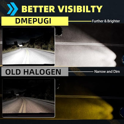 Light Bulbs Fit For Honda Accord 2013-2015, High Performance Halogen Headlight Bulb And License Plate Lights Combo, 9005 H11 H11 High Low Beam Fog Lights, Plug N Play, Pack of 8