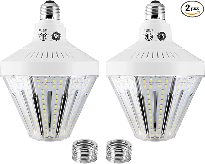 1200W Equivalent Led Corn light bulbs,120W 18000 Lumens LED Corn Bulb 5000K Daylight White Lamp,E26 Medium/E39 Mogul Base,2-Pack Large Area Lights For Outdoor Indoor Garage Warehouse High Bay Lighting
