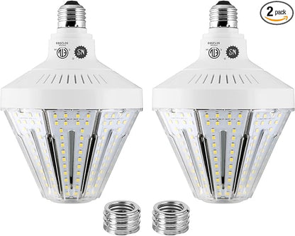 1200W Equivalent Led Corn light bulbs,120W 18000 Lumens LED Corn Bulb 5000K Daylight White Lamp,E26 Medium/E39 Mogul Base,2-Pack Large Area Lights For Outdoor Indoor Garage Warehouse High Bay Lighting