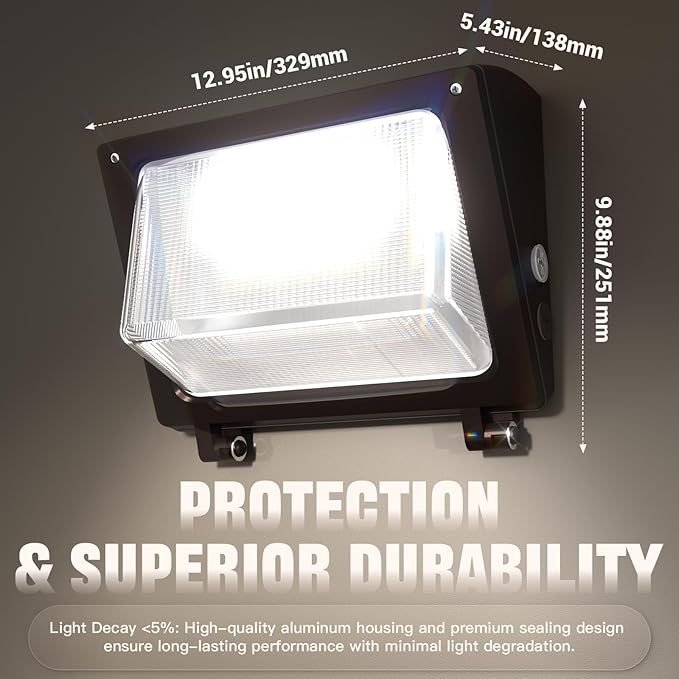 Dimmable 120W/96W/72W LED Wall Pack Light with Dusk to Dawn Photocell,18000LM 1000W HPS/HID Equiv.,6000K/5000K/4000K Daylight Outdoor Security Lighting,Commercial Wall Mount Lights for Warehouse,Yard