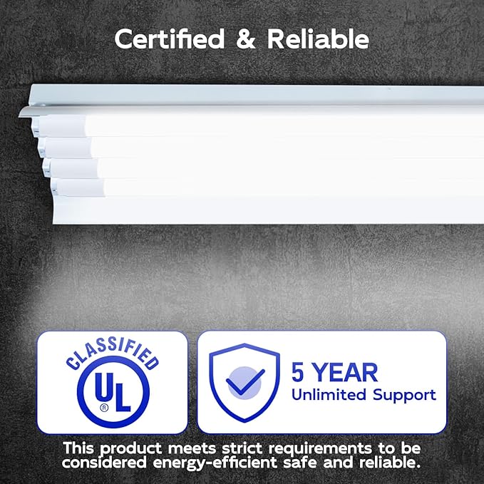 hykolity 20 Pack 4FT LED T8 Hybrid Type A+B Light Tube, 18W, Plug & Play or Ballast Bypass, Single-Ended OR Double-Ended, 5000K, 2400lm, Frosted Cover, T8 T10 T12 for G13, 120-277V, UL Listed