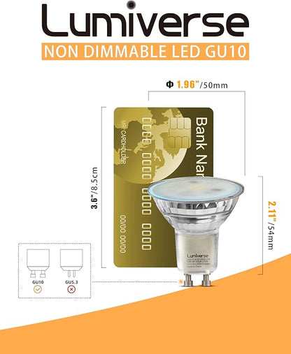 Lumiverse 36 Pack GU10 LED Bulb, Non-dimmable 4W (35W Equivalent) 100 Degree Flood Beam 2700K Soft White, Halogen Replacement for Kitchen, Living Room, Bedroom