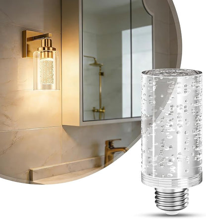 Briignite E26 LED Light Bulbs, 3000K Dimmable Bubble Light Bulbs Replacement, 40 Watt Equivalent Modern Acrylic Bulbs, Warm White, 5W Suitable for Vanity Lights Chandelier Wall Sconce, 1 Pack