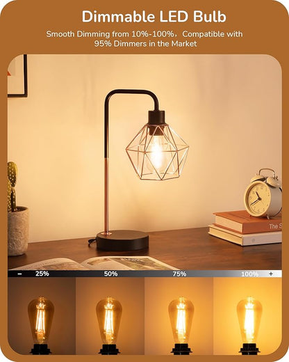 EDISHINE 6 Pack Vintage LED Edison Bulbs 8W Equivalent 60W, ST64 Dimmable Led Light Bulbs, 700LM 2200K Amber Warm Light E26, Decorative Antique LED Filament Bulbs for Home and Commercial, UL Listed