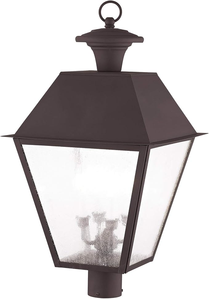 Livex Lighting 2173-07 Mansfield 4-Light Outdoor Post Head, Bronze
