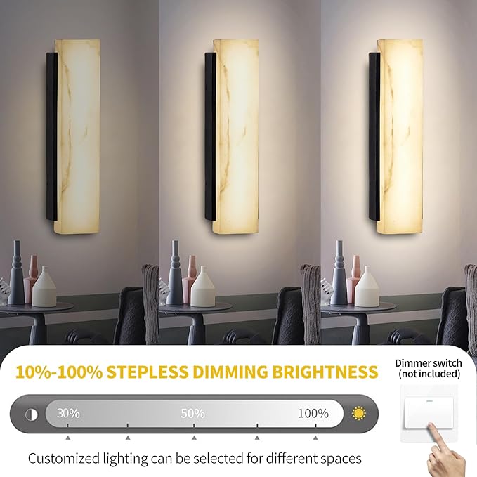 Outdoor Wall Sconce, Waterproof Porch Wall Lighting, Modern Outdoor Wall Lights with Acrylic Lampshade, 31W Dimmable LED Exterior Lights for House Garage Patio Front Door Entryway, 3000K