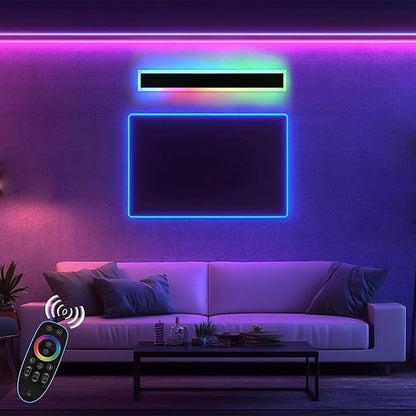 BONLICHT Modern Outdoor RGB Wall Light 1 Pack 40 In Dimmable Contemporary Long Outside LED Garage Sconce Wall Mount Linear Exterior Light Fixtures for Front Door and Entrance (Remote Control Included)