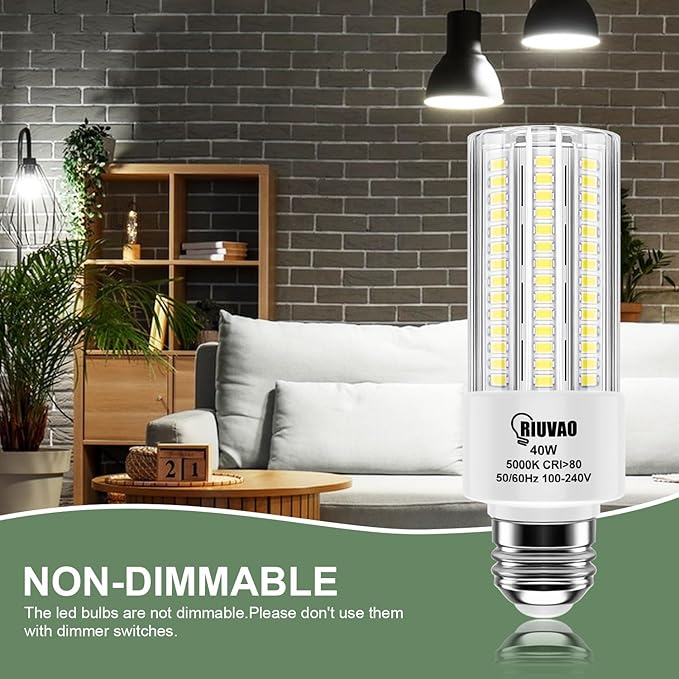 4pcs LED Light Bulb 5000LM 300w Equivalent Super Bright 5000K Cool Daylight White 20W LEDs Bulb E26/E27 Medium Base for Outdoor Indoor Home Garage Backyard LED Corn Light Bulb
