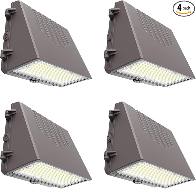 Lightdot 4Pack 200W LED Wall Pack Lights, 100-277v Full Cut Off Dusk to Dawn Photocell, 30000Lm(150Lm/W) 5000K IP65 Outdoor Exterior Lighting for Garage,Warehouse,Yard,Building,Factory,ETL