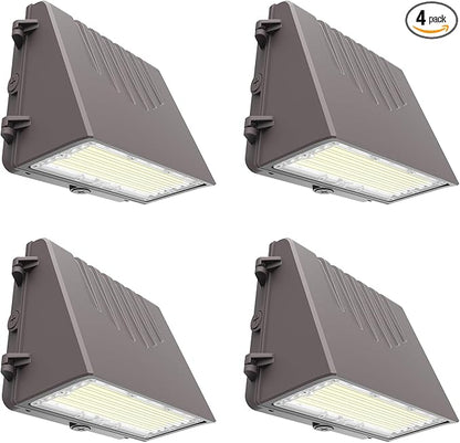 Lightdot 4Pack 200W LED Wall Pack Lights, 100-277v Full Cut Off Dusk to Dawn Photocell, 30000Lm(150Lm/W) 5000K IP65 Outdoor Exterior Lighting for Garage,Warehouse,Yard,Building,Factory,ETL