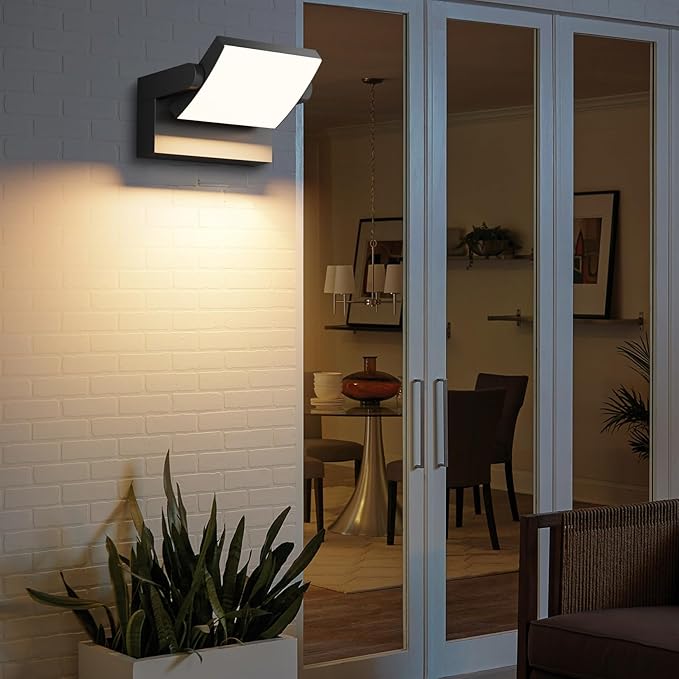 4 Packs Modern Outdoor Lights, 40W Black LED Exterior Light Fixtures, 3000K Outdoor Wall Sconces, IP65 Waterproof Porch Lights for House