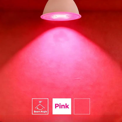 MR16 LED Bulb 50W Halogen Equivalent, (Dimmable MR16 LED Bulb Pink 6-Pack)