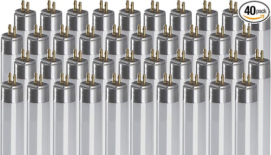 GoodBulb 28-Watt 46-Inch T5 Fluorescent Light Bulb | 4100K Cool White | Medium Bi-Pin Base | 2900 Lumens 85 CRI 36000 Life Hours | Instant/Programmed Start (Pack of 40)