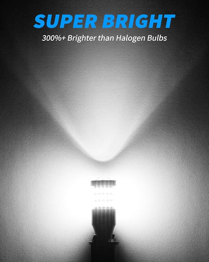 Yorkim 921 LED Bulb 912 Led Reverse Light Super Bright 3014 3030 58-SMD Chipsets Error Free, 921 led backup lights T15 LED Bulb 906 904 902 W16W 921 912 Reverse Lights, 6500K White, Pack of 2