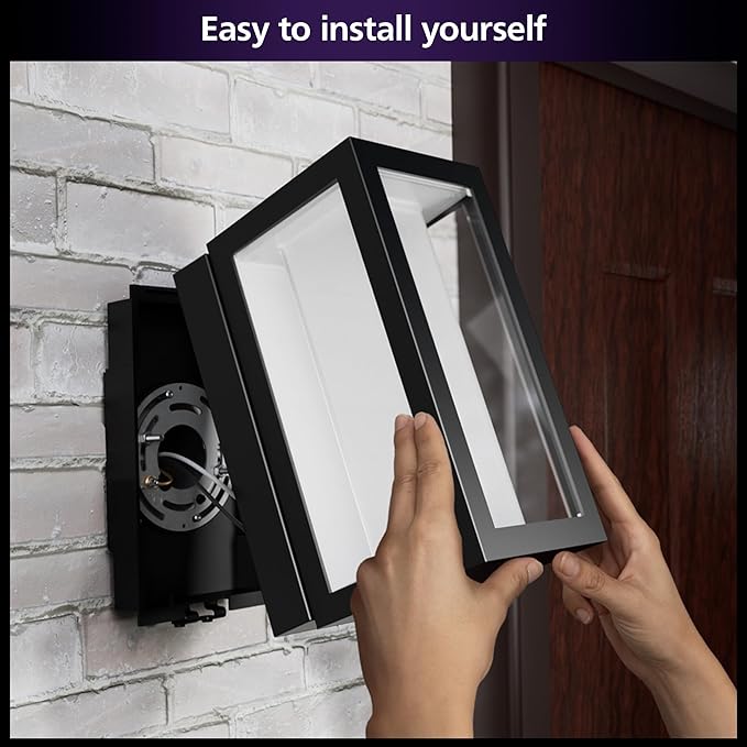 Philips Hue Impress Outdoor Wall Light (Hardwired), (6.1 x 9.4 in) White & Color Light, Voice Control, Bridge Required