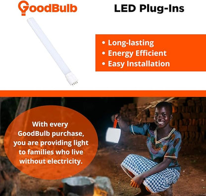 GoodBulb 18 Watt Replacement Omni LED PLL Light Bulbs | Commercial 15 Watt Type B 4 Pin 2G11 Base 5000K Daylight | High Output 1200 Lumens | 120° Beam LED Plug-in Light Bulbs | 10 Pack