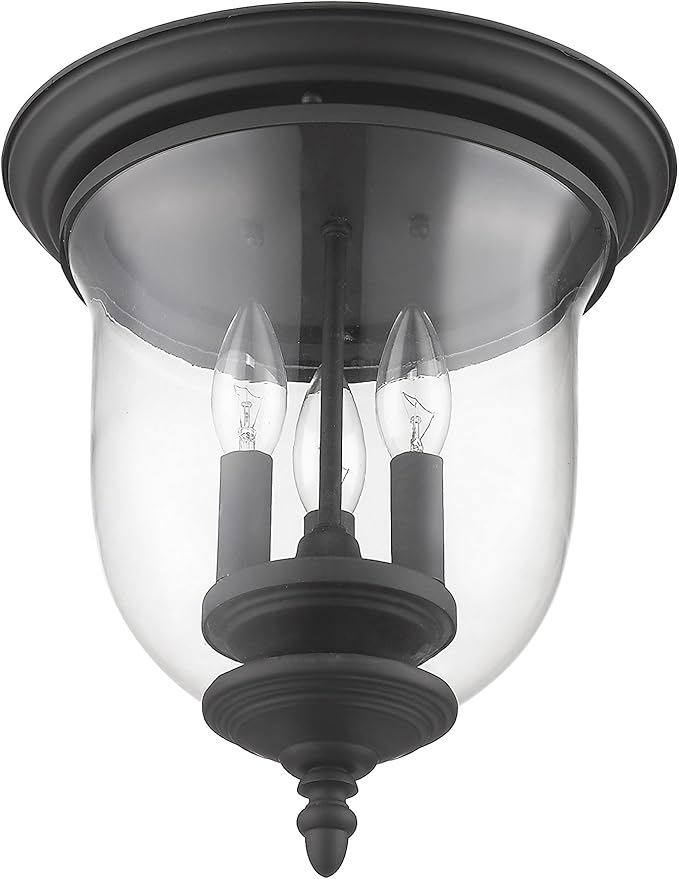 Livex Lighting 5021-04 Legacy 3-Light Ceiling Mount, Black